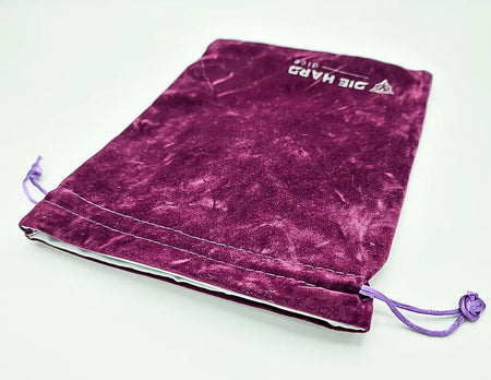 Die Hard Dice Velvet Dice Bag - Large Purple 