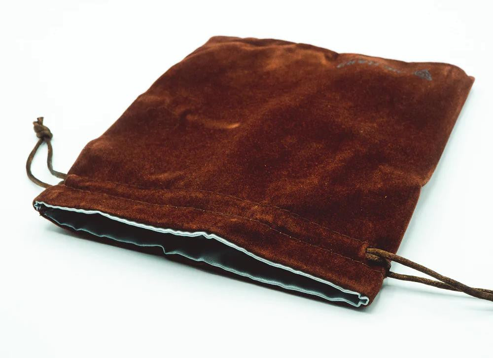 Die Hard Dice Velvet Dice Bag - Medium Brown 