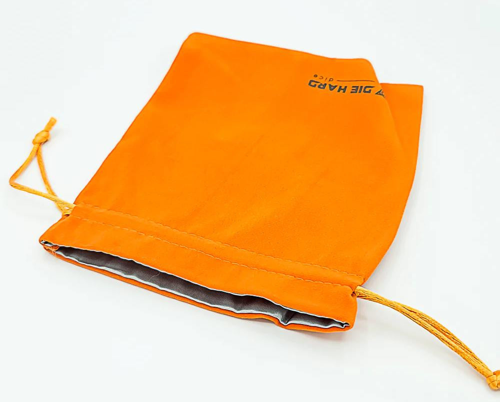 Die Hard Dice Velvet Dice Bag - Medium Orange 