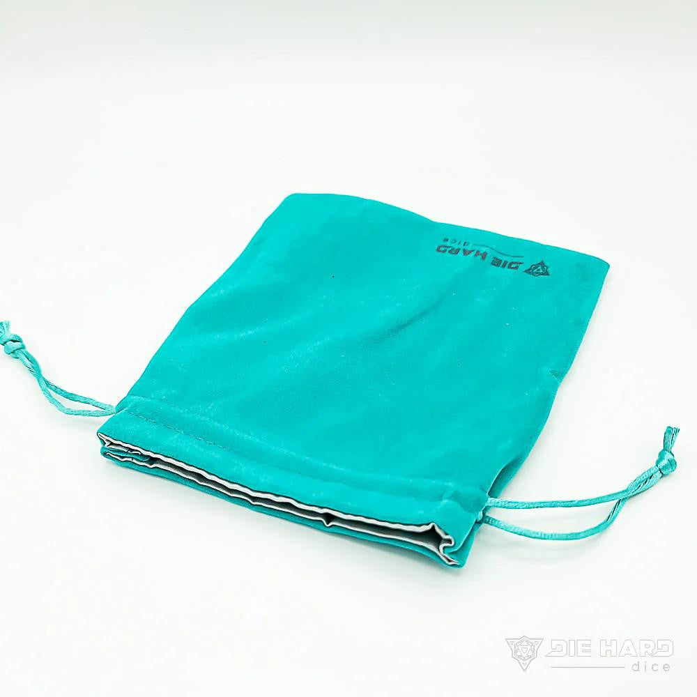 Die Hard Dice Velvet Dice Bag - Medium Teal 