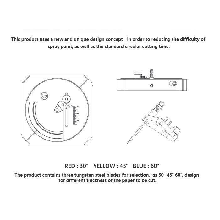 DSPIAE Tools Circular Cutter Stepless Adjustment MT-C