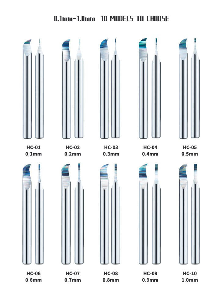 DSPIAE Tools Hook Broach Chisel Tungsten Steel .5mm HC-05