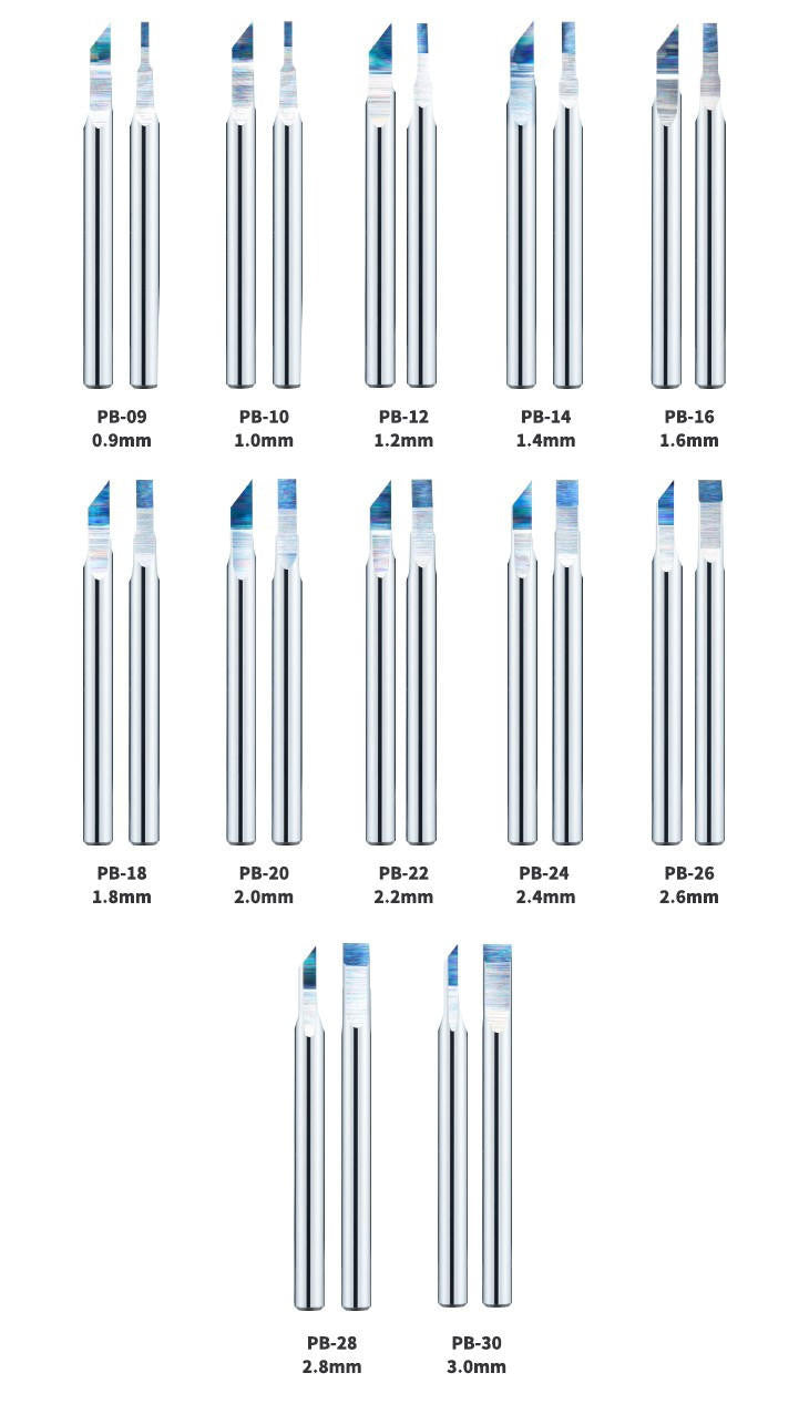 DSPIAE Tools Push Broach Chisel Tungsten Steel 1mm PB-10