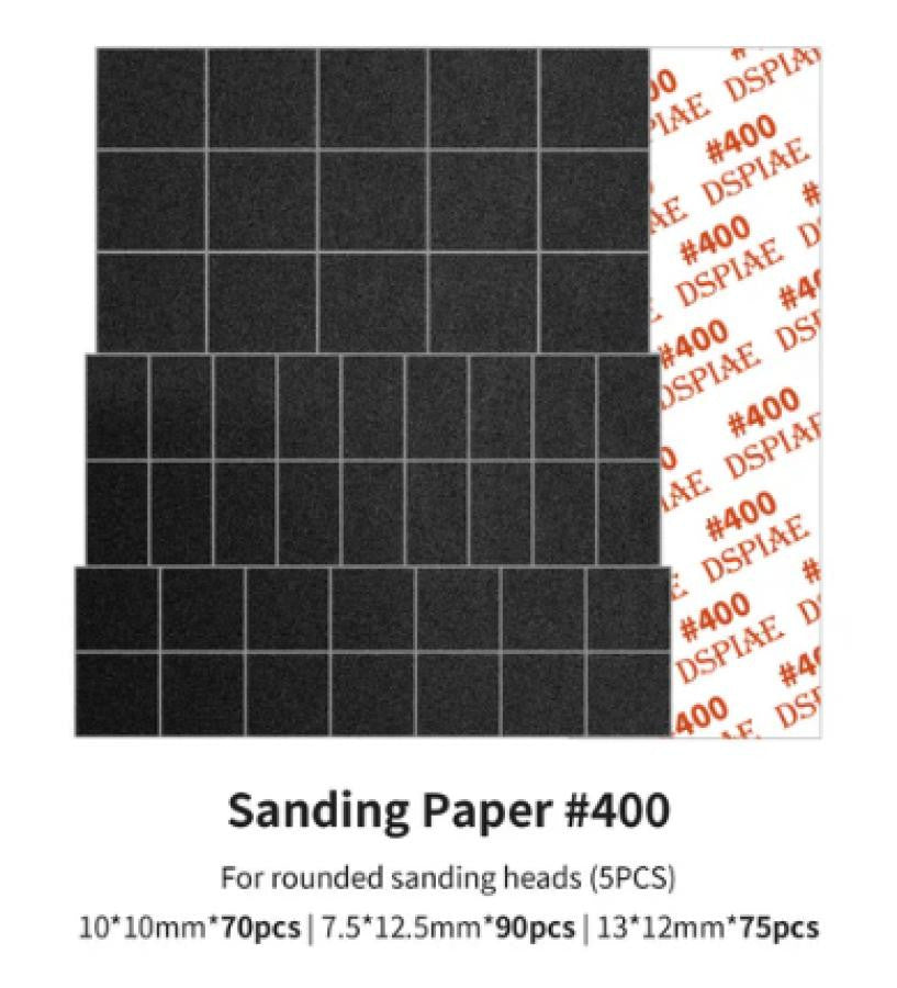DSPIAE Tools Sanding Paper for Arc Sanding Head #400 MSP-ES04 