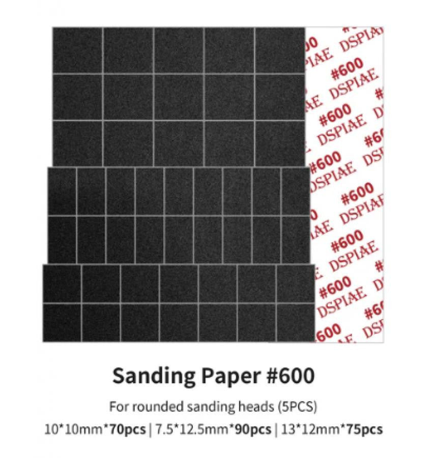 DSPIAE Tools Sanding Paper for Arc Sanding Head #600 MSP-ES06 