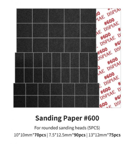 DSPIAE Tools Sanding Paper for Arc Sanding Head #600 MSP-ES06 
