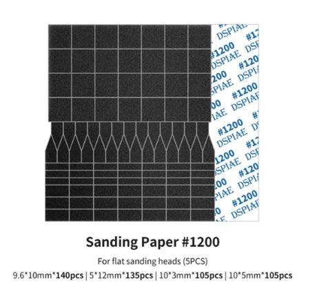 DSPIAE Tools Sanding Paper for Flat Sanding Head #1200 SP-ES12 