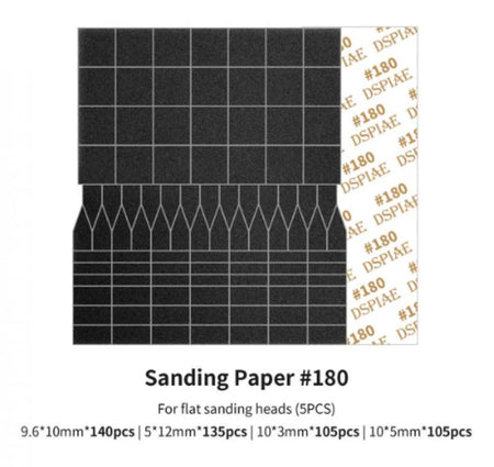 DSPIAE Tools  Sanding Paper for Flat Sanding Head #180 SP-ES01 
