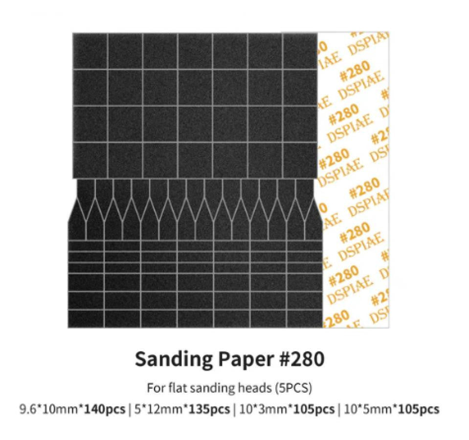 DSPIAE Tools Sanding Paper for Flat Sanding Head #280 SP-ES02 