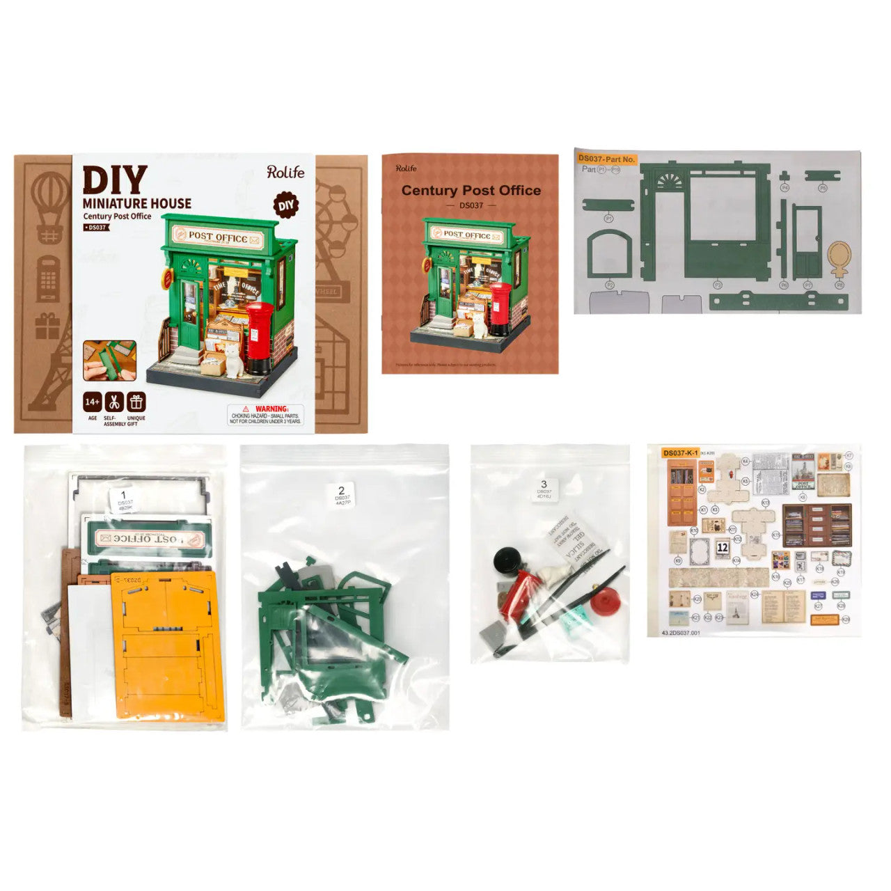 Diy Miniature House Kit: Century Post Office