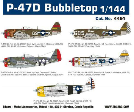Eduard 1/144 P-47D Bubbletop Thunderbolt 4464