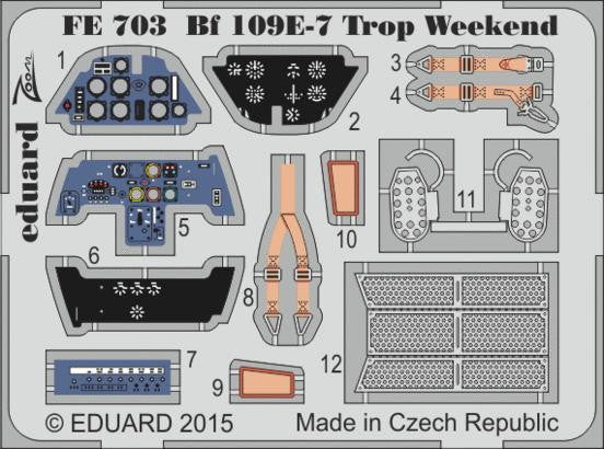 Eduard 1/48 Bf109E-7 Zoom Details EDU FE703