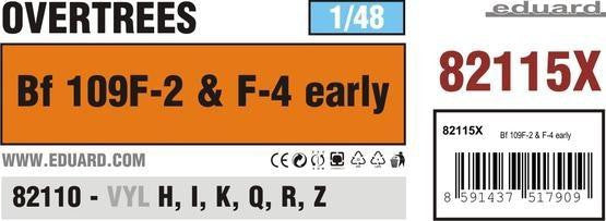 Eduard 1/48 Bf109F-2/4 Overtrees 82115X