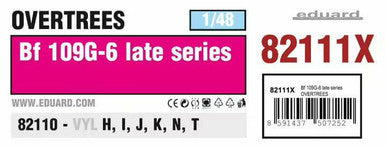 1/48 Bf109G-6 Late Series Overtrees 82111X