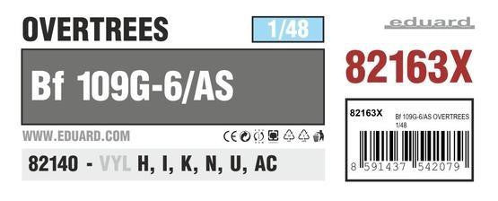 Eduard 1/48 Bf109G-6/AS Overtrees 82163X