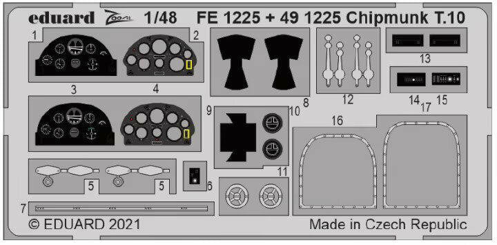 Eduard 1/48 Chipmunk T.10 Zoom Details AFX FE1225