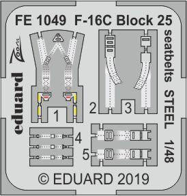 Eduard 1/48 F-16C Falcon Block 25 Zoom Seatbelts For TAM FE1049