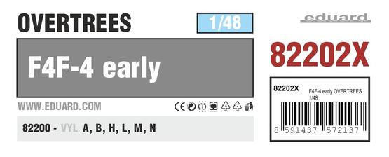 Eduard 1/48 F4F-4 Wildcat Early Overtrees 82202X 