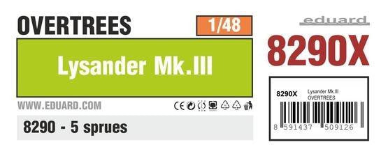 Eduard 1/48 Lysander MkIII Overtrees 8290X