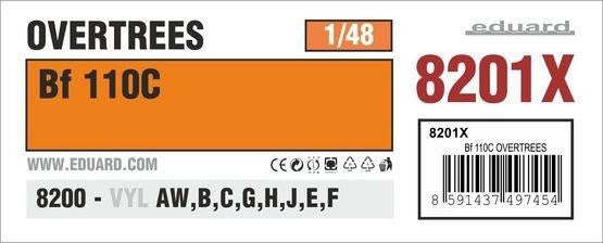 Eduard 1/48 Messerschmitt Bf110C Overtrees 8201X