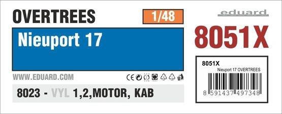 Eduard 1/48 Nieuport XVII Overtrees 8051X