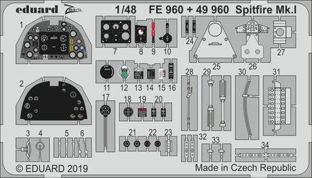Eduard 1/48 Spitfire MkI Zoom For TAM FE960