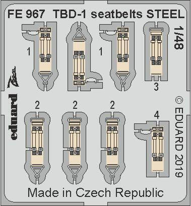 Eduard 1/48 TBD-1 Devastator Zoom Seatbelts For GWH FE967
