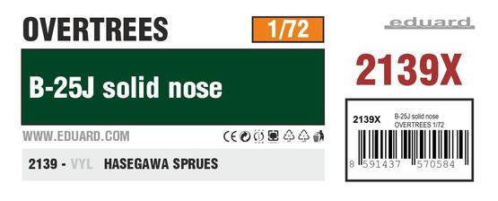 Eduard 1/72 B-25J Mitchell Solid Nose Overtrees 2139X 