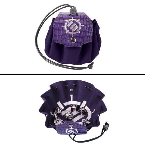 Enhance Gaming 7-Set Enhance: Enamel Dice Set with Drawstring Pouch Purple 