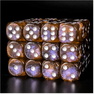 12 piece Pip D6s - Ether Glitter