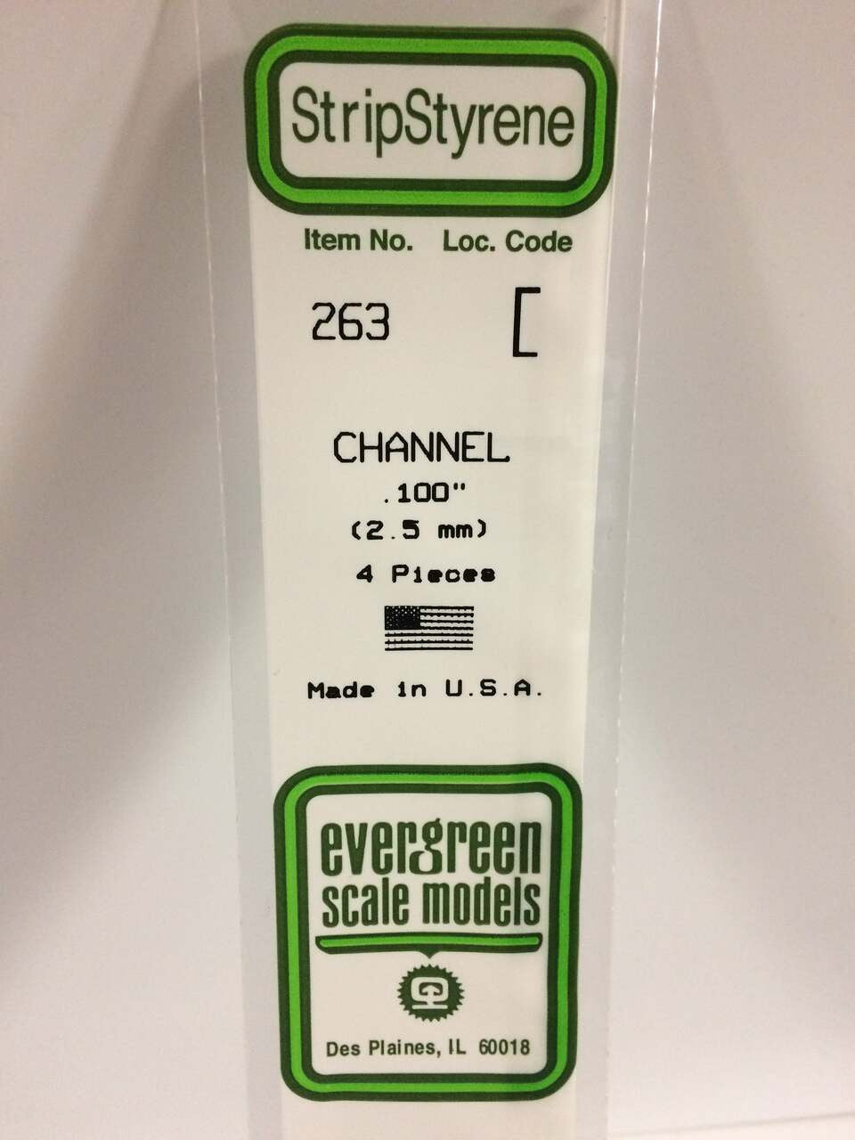 Evergreen Scale Models Channel .100 4 263