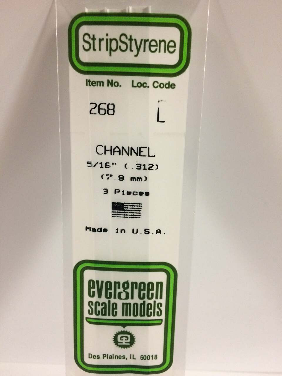 Evergreen Scale Models Channel 5/16 3 268
