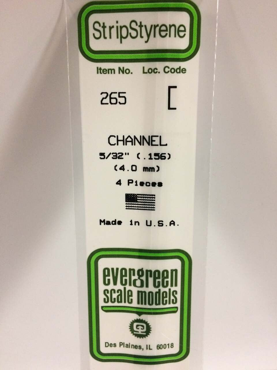 Evergreen Scale Models Channel 5/32 4 265