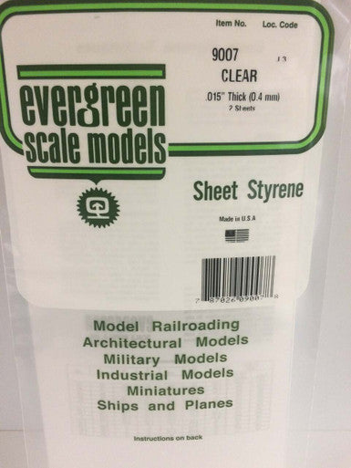 Clear Sheet .015 x 6 x 12 (2) 9007