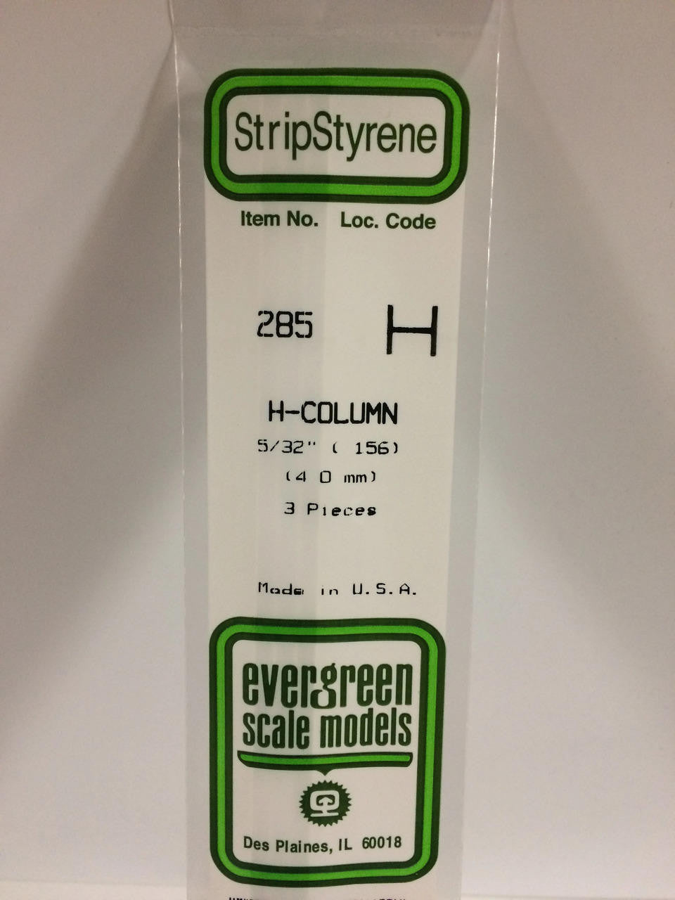 Evergreen Scale Models H-Column 5/32 3 285