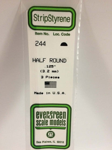Half Round 1/8" (3) 244