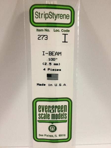 Evergreen Scale Models I-Beam .100 4 273
