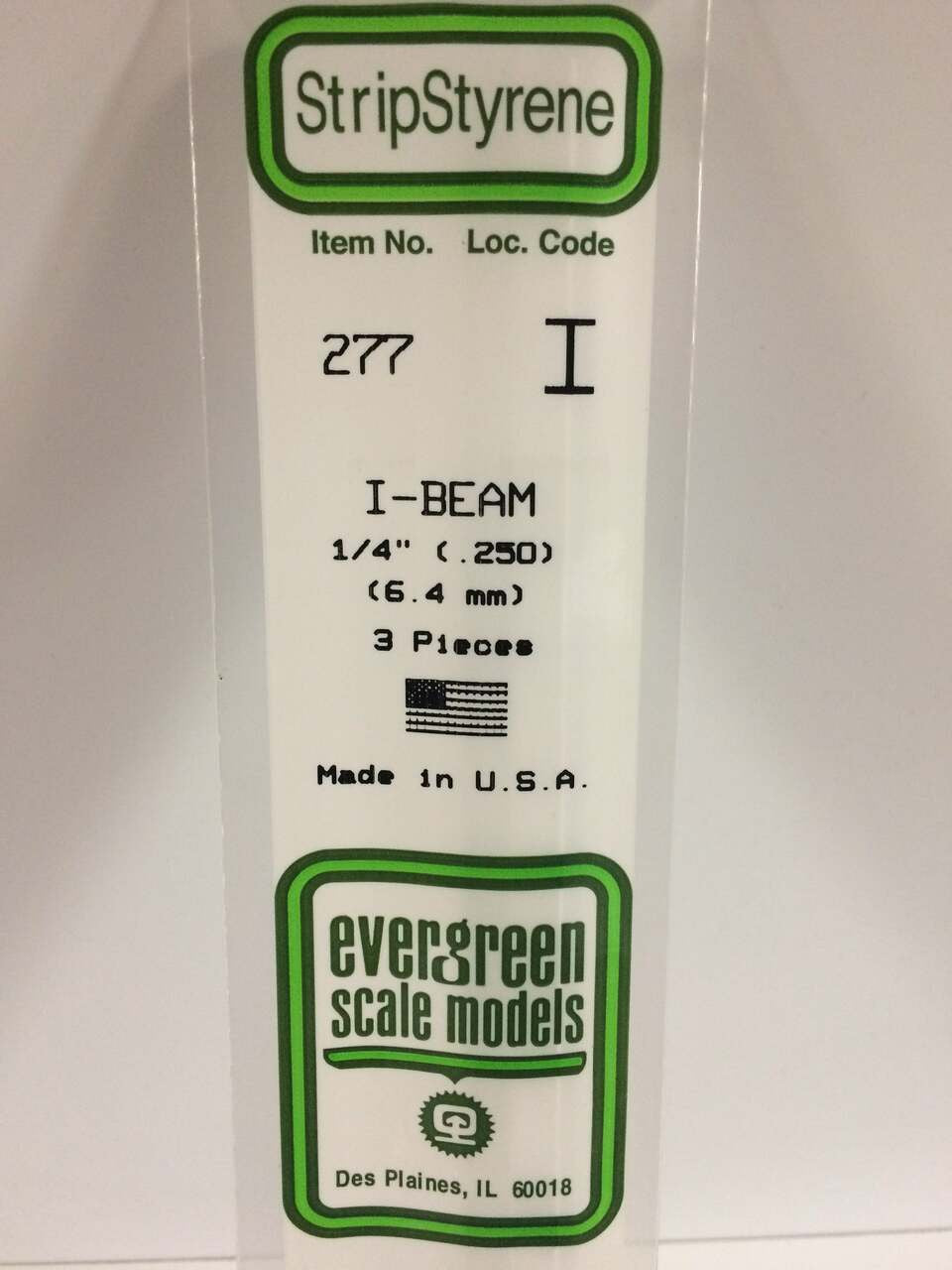 Evergreen Scale Models I-Beam 1/4 3 277