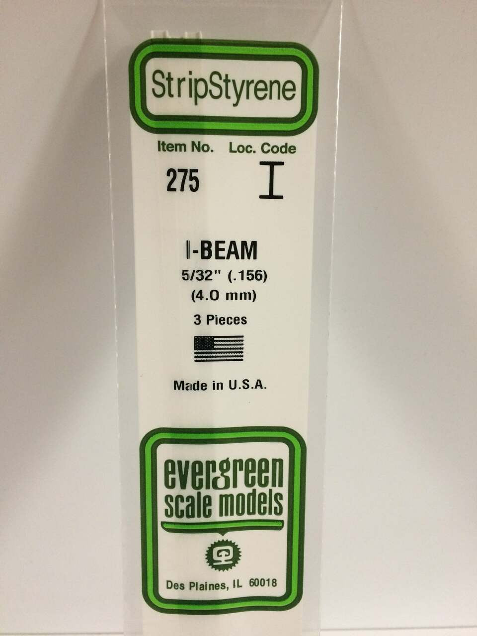 Evergreen Scale Models I-Beam 5/32 4 275