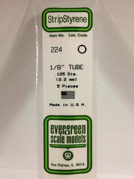 Evergreen Scale Models Round Tubing 1/8 5 224