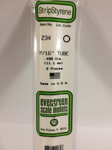 Evergreen Scale Models Round Tubing 7/16 2 234