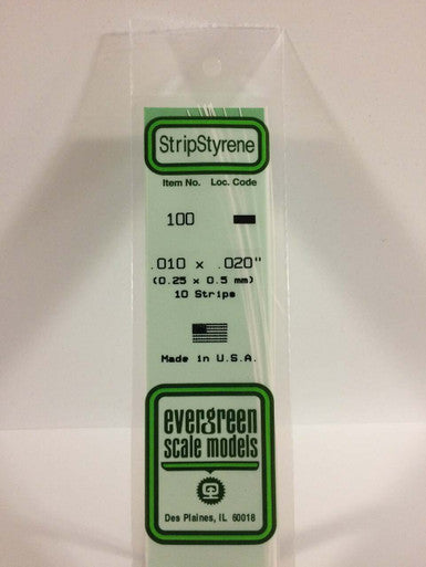 Strip Styrene .010 x .020 (10) 100