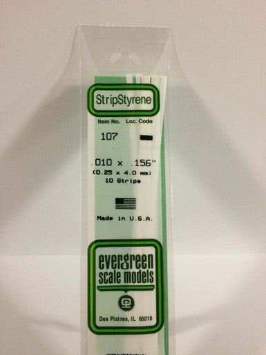 Strip Styrene .010 x .156 (10) 107