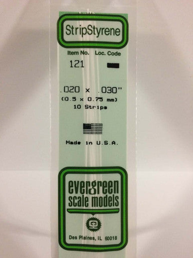 Strip Styrene .020 x .030 (10) 121