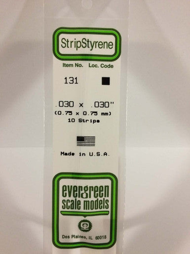 Strip Styrene .030 x .030 (10) 131