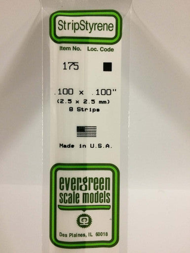 Strip Styrene .100 x .100 (8) 175