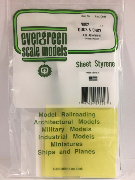 Evergreen Scale Models Styrene Sheet Odds and Ends 9002