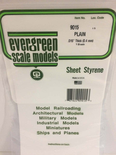 White Sheet .015 x 6 x 12 (3) 9015