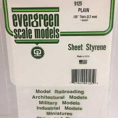 White Sheet .125 x 6 x 12 (1) 9125