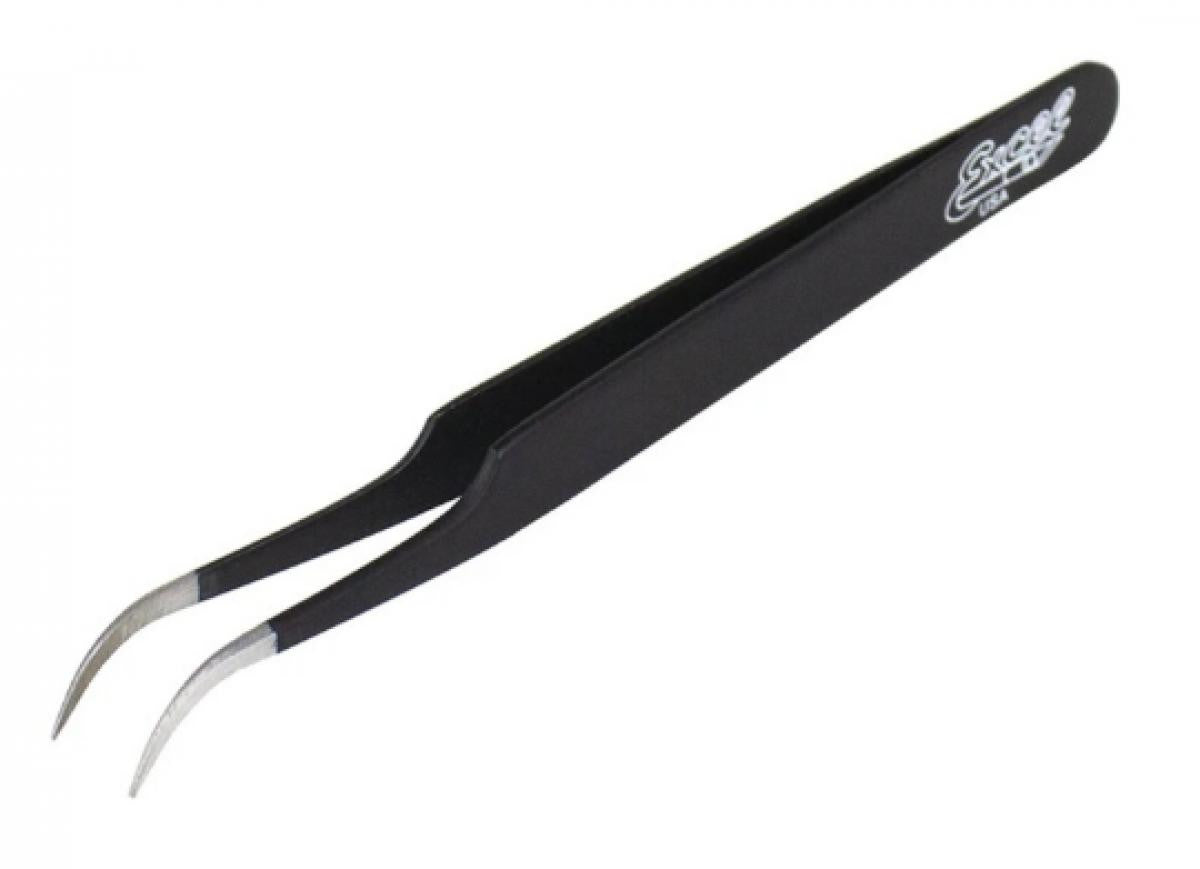 Excel Slant Point Tweezers Black 30420 